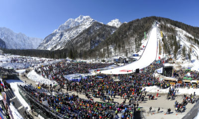 V dolini po Poncami se je zbralo veliko zimskih navdušencev. Foto: Planica 2018